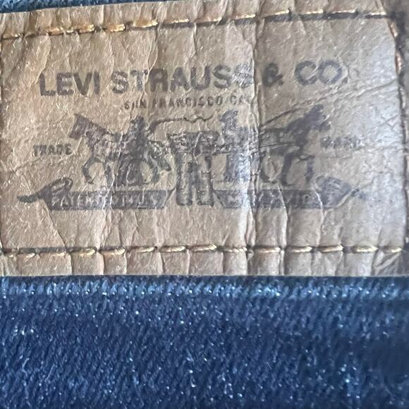 Levis Size 14P 34x28 515 Bootcut Stretch Jeans Mid-Rise 5-Pocket Dark Wash - Picture 10 of 13